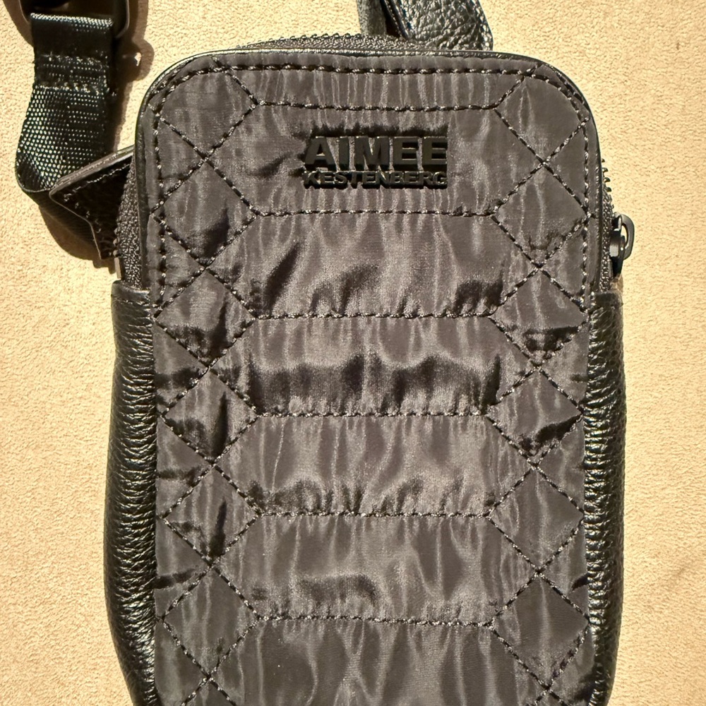 Aimee Kestenberg Quilted Small Black Crossbody Bag